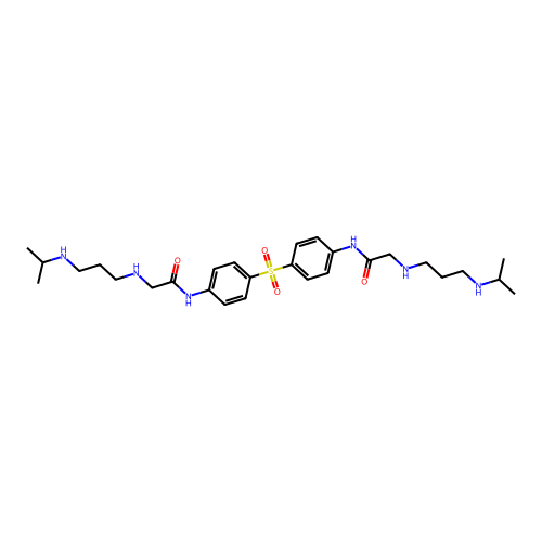N,N'-(sulfonyldibenzene-4,1-diyl)bis(2-{[3-(propan-2-ylamino structure