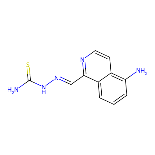 Hydrazinecarbothioamide, 2-[(5-amino-1-isoquinolinyl)methylene]- structure