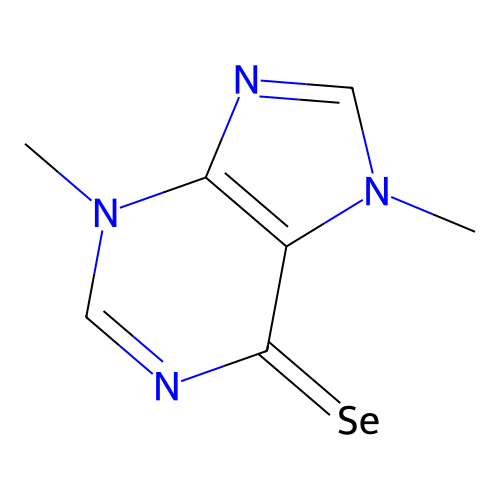 Purine-6(1H)-thione, 3,7-dimethylseleno- structure