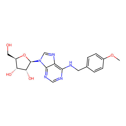 N6-(p-Methoxybenzyl)adenosine structure