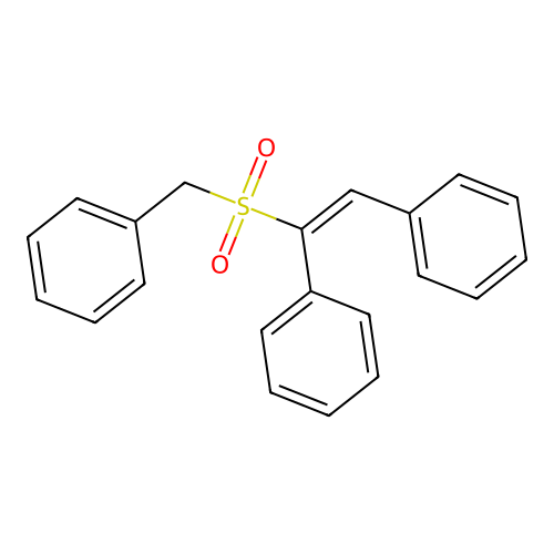 [(E)-1,2-diphenylethenyl]sulfonylmethylbenzene structure