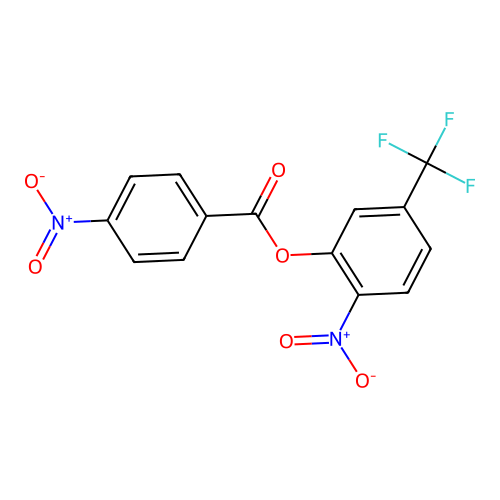 m-Cresol, alpha,alpha,alpha-trifluoro-6-nitro-, p-nitrobenzoate structure