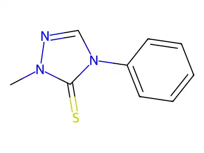 2-Methyl-4-phenyl-1,2,4-triazole-3-thione structure