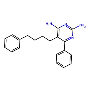 6-Phenyl-5-(4-phenylbutyl)pyrimidine-2,4-diamine structure