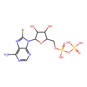 8-Bromoadenosine 5'-diphosphate structure