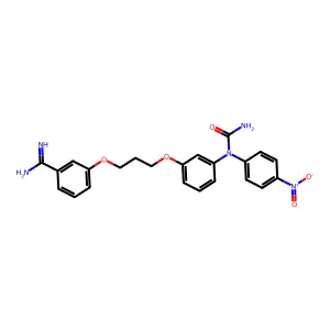 3-(3-(4-Nitrophenylureido)phenoxypropoxy)benzamidine structure
