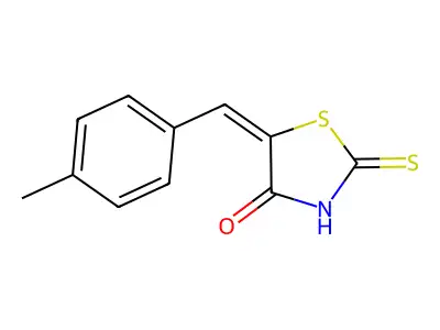 (5E)-2-mercapto-5-(4-methylbenzylidene)-1,3-thiazol-4(5H)-one structure