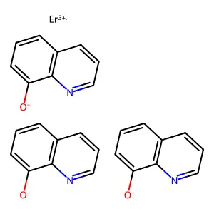 Tris(8-hydroxyquinolinato)erbium structure