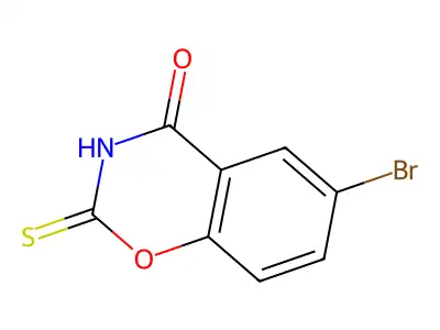 2H-1,3-Benzoxazine-2,4(3H)-dione, 6-bromo-2-thio- structure