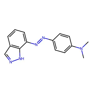 7-((p-(Dimethylamino)phenyl)azo)-1H-indazole structure