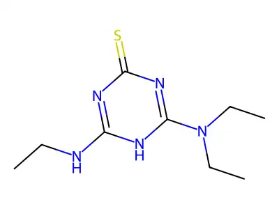 1,3,5-Triazine-2(1H)-thione, 6-(diethylamino)-4-(ethylamino)- structure