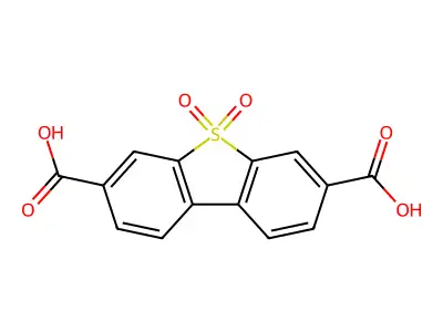 5,5-Dioxodibenzothiophene-3,7-dicarboxylic acid structure