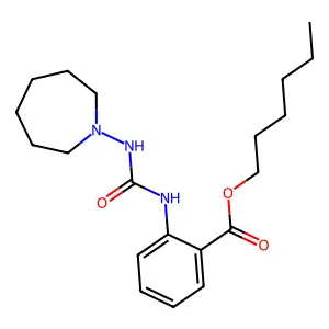 Hexyl 2-(azepan-1-ylcarbamoylamino)benzoate structure