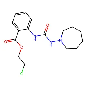 2-Chloroethyl 2-(azepan-1-ylcarbamoylamino)benzoate structure