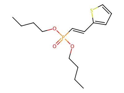 2-[(E)-2-dibutoxyphosphorylethenyl]thiophene structure