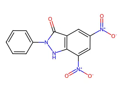 5,7-dinitro-2-phenyl-1H-indazol-3-one structure