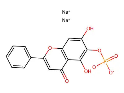 磷酸黄芩素 structure