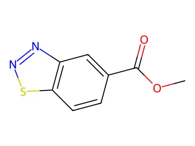Methyl 1,2,3-benzothiadiazole-5-carboxylate structure