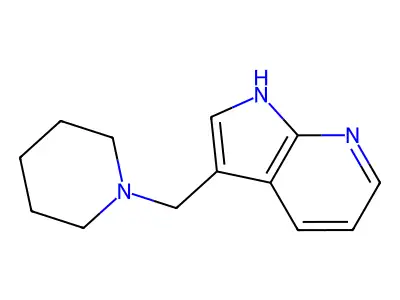1-({1H-pyrrolo[2,3-b]pyridin-3-yl}methyl)piperidine structure