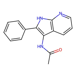 N-(2-Phenyl-1H-pyrrolo[2,3-b]pyridin-3-yl)acetamide structure