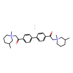 3-Pipecolinium, (4,4'-biphenylylenebis(2-oxoethylene))bis(1-methyl-, diiodide structure