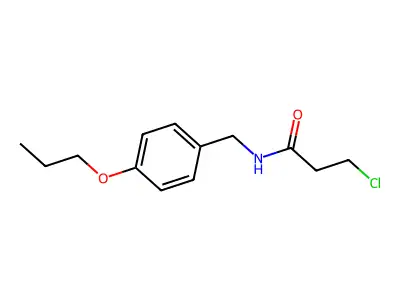 3-chloro-N-(4-propoxybenzyl)propanamide structure