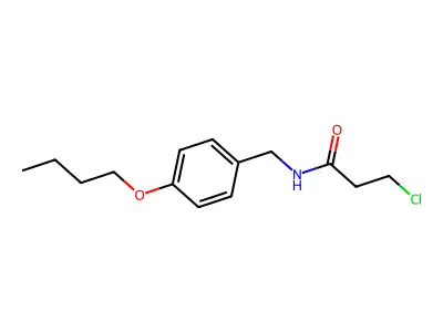 N-((4-Butoxyphenyl)methyl)-3-chloropropanamide structure