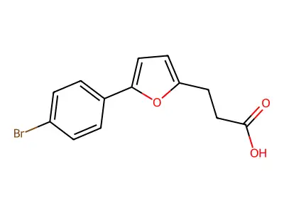 3-(5-(4-Bromophenyl)-2-furyl)propanoic acid structure