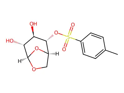 beta-D-Glucopyranose, 1,6-anhydro-, 4-(4-methylbenzenesulfonate) structure