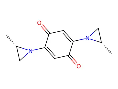 2,5-Bis(2-methylaziridin-1-yl)cyclohexa-2,5-diene-1,4-dione structure