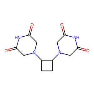 1,2-Bis(3,5-dioxopiperazin-1-yl)cyclobutane, trans- structure