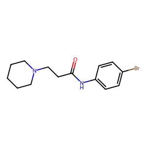 N-(4-bromophenyl)-3-piperidin-1-ylpropanamide structure