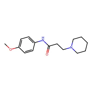 N-(4-methoxyphenyl)-3-(1-piperidinyl)propanamide structure