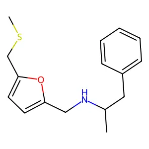 N-(1-Methyl-2-phenylethyl)-5-((methylthio)methyl)-2-furanmethanamine structure