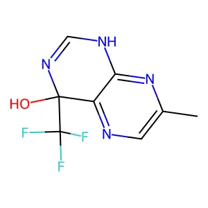 7-methyl-4-(trifluoromethyl)-1H-pteridin-4-ol structure