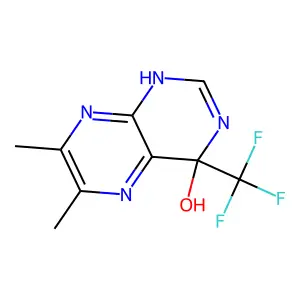 6,7-dimethyl-4-(trifluoromethyl)-1H-pteridin-4-ol structure