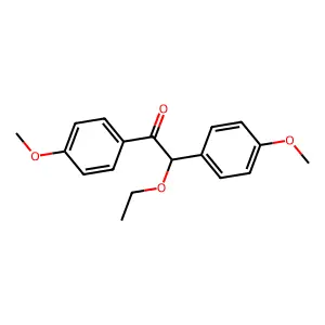 Ethanone, 2-ethoxy-1,2-bis(4-methoxyphenyl)- structure
