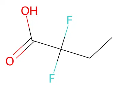 2,2-二氟丁酸 structure