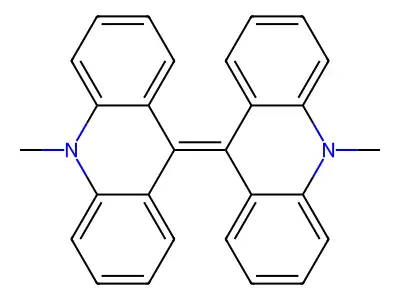 Acridine, 9,10-dihydro-10-methyl-9-(10-methyl-9(10H)-acridinylidene)- structure