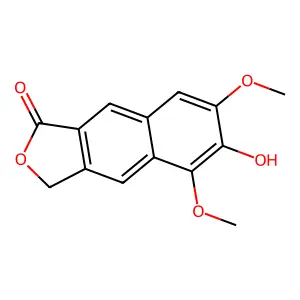 Naphtho[2,3-c]furan-1(3H)-one, 6-hydroxy-5,7-dimethoxy- structure