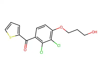 [2,3-Dichloro-4-(3-hydroxypropoxy)phenyl]-2-thienylmethanone structure