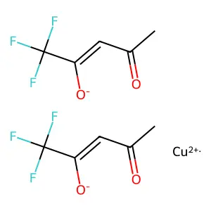 Bis(1,1,1-trifluoropentane-2,4-dionato-O,O')copper structure