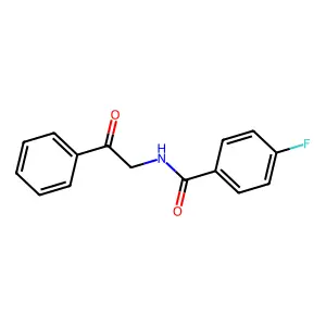 4-fluoro-N-(2-oxo-2-phenylethyl)benzamide structure