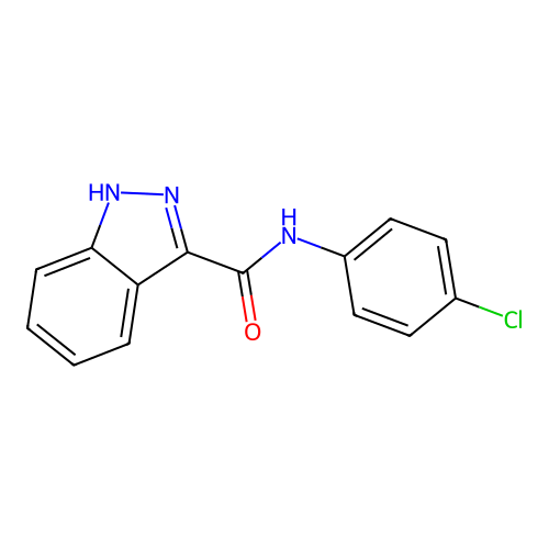 N-(4-chlorophenyl)-1H-indazole-3-carboxamide structure