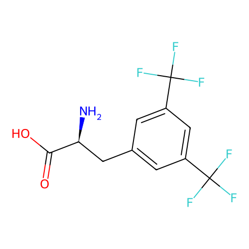(2S)-2-amino-3-[3,5-bis(trifluoromethyl)phenyl]propanoic acid structure