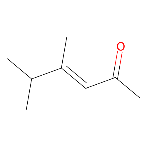 (E)-4,5-dimethylhex-3-en-2-one structure