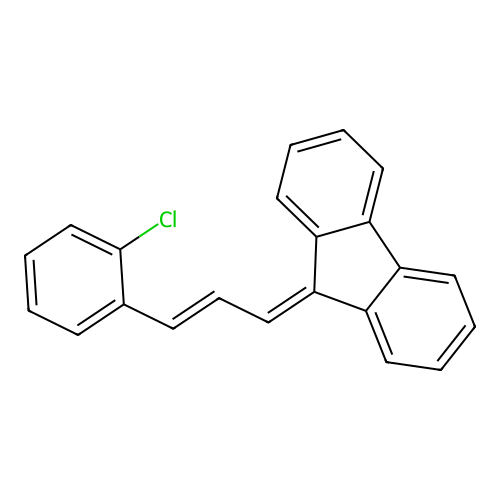 Fluorene (8CI), 9-(o-chlorocinnamylidene)- structure