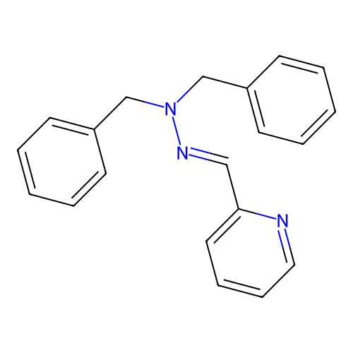 2-((2,2-Dibenzylhydrazineylidene)methyl)pyridine structure