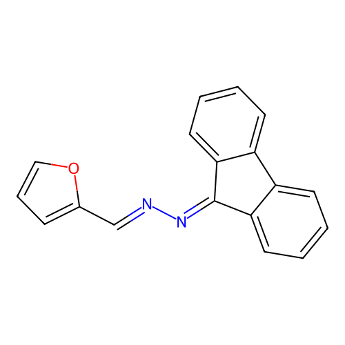 N-(furan-2-ylmethylideneamino)fluoren-9-imine structure