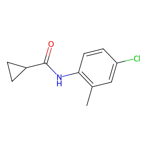 N-(4-chloro-2-methylphenyl)cyclopropanecarboxamide structure